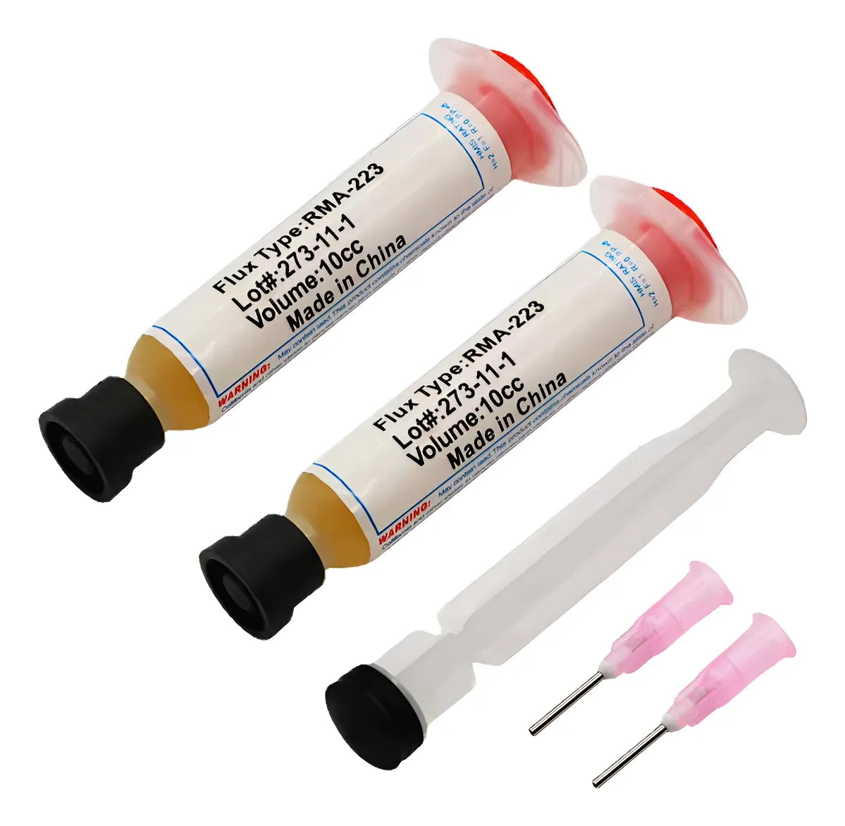 Pack X2 Pasta Soldar Flux Rma-223 10cc + Aguja Bga Smd Pcb