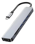 Hub Adaptador Usb C 7 En 1 Dock 4k Hdmi Usbx3 Sd Tf Pd Usb-c